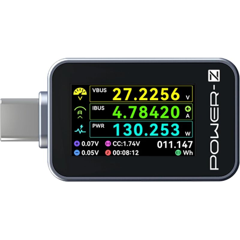 Power-Z C240 Tragbares digitales USB-C-Leistungstestgerät, unterstützt bis zu 240 W und PD3.1 QC5.0, für USB-C-Telefone, Laptops, Ladegeräte und mehr