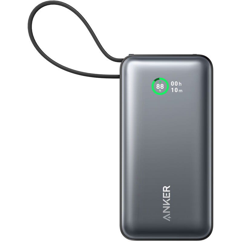 Anker Nano Powerbank,10000mAh, 30W, Schnellladen,2x USB-C,1x USB-A schwarz Powerbank