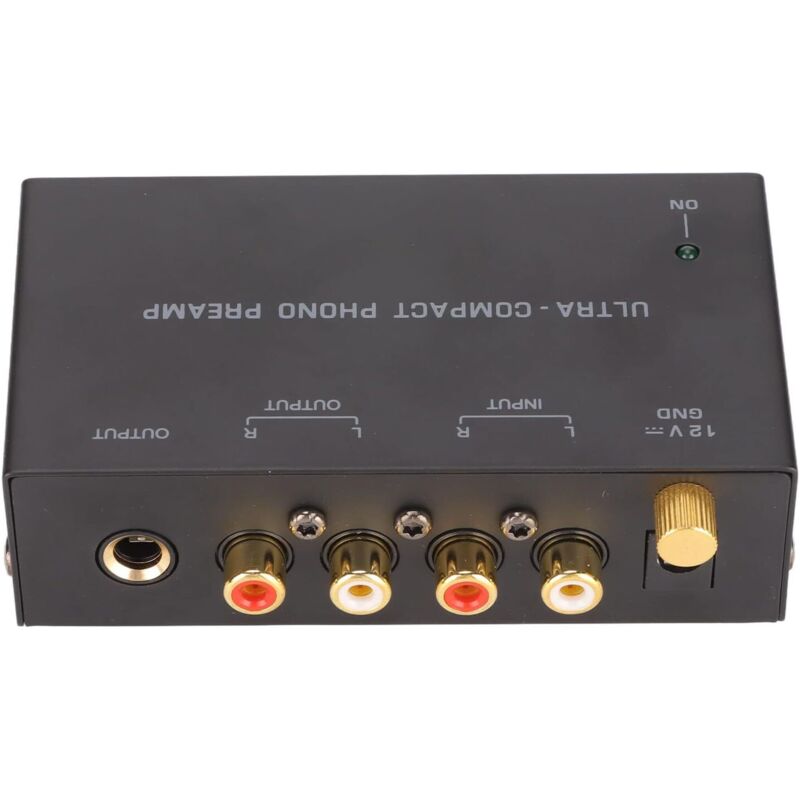 PP400 Phono-Plattenspieler-Vorverstärker, Mini-Plattenspieler-Verstärker mit elektronischem Audio-Stereo-Cinch-Eingang und Cinch-Ausgang mit