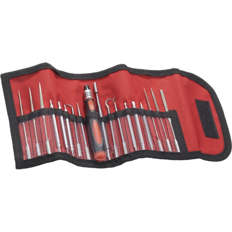 Donau Elektronik - Elektronik- u. Feinmechanik Wechselklingen-Set 18teilig Schlitz, Kreuzschlitz Phil