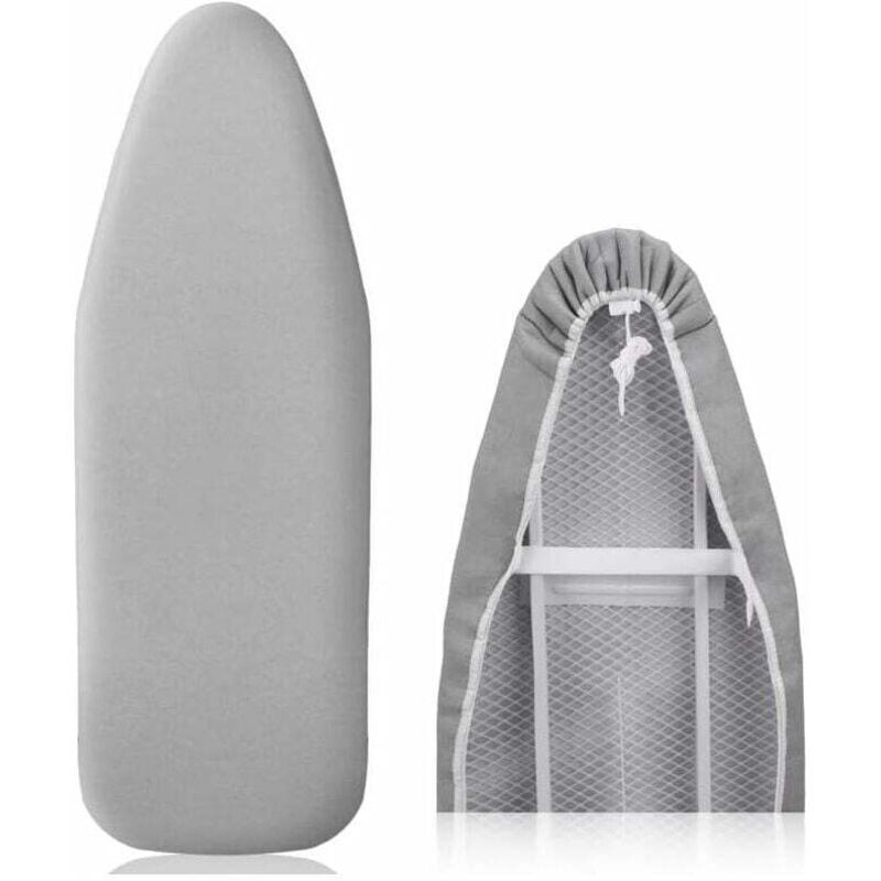 Premium-Bügeltischbezug für schnelles und einfaches Bügeln, geeignet für Dampfbügeleisen, silbergrau, 38-45cm x 130-140cm (XXL)