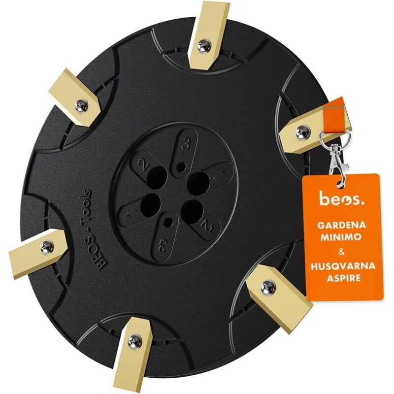 Premium Tuning - Mähdeck für 6X Klingen - Glasfaserverstärkte Schneidscheibe - Ø 180 mm - Rotationsscheibe kompatibel mit Gardena Sileno Minimo &