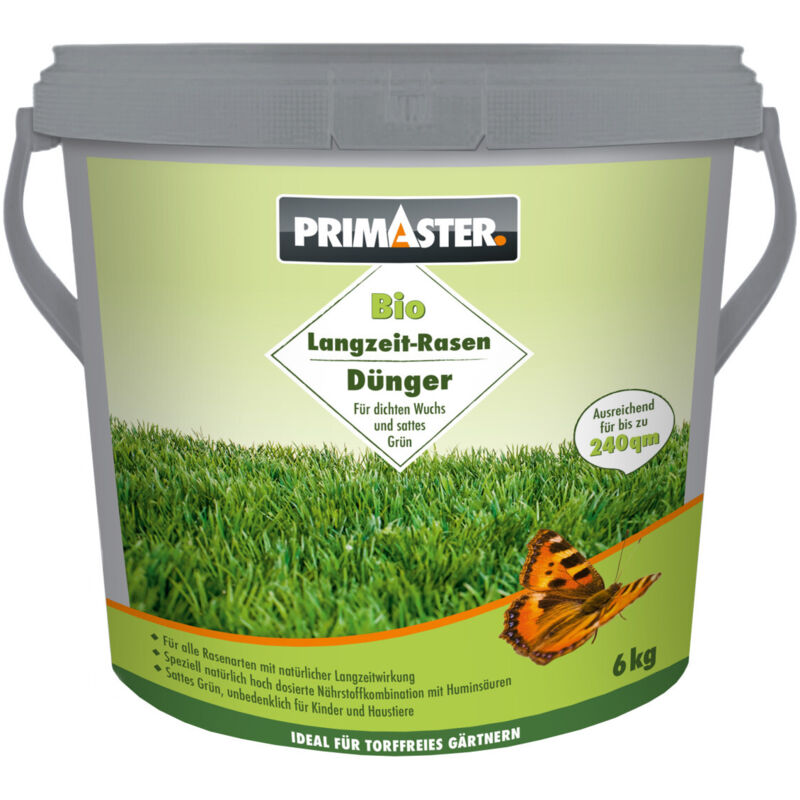 Primaster Bio Langzeit Rasendünger 6 kg für 240 m² Dünger