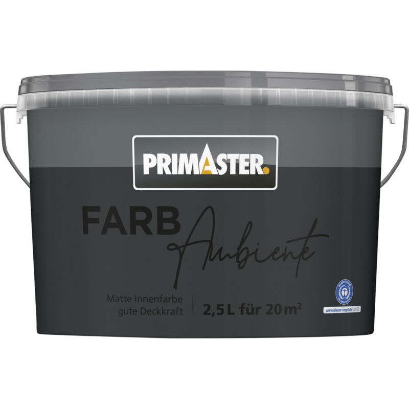 Primaster Farbambiente Wandfarbe matt anthrazit 2,5L Wandfarbe