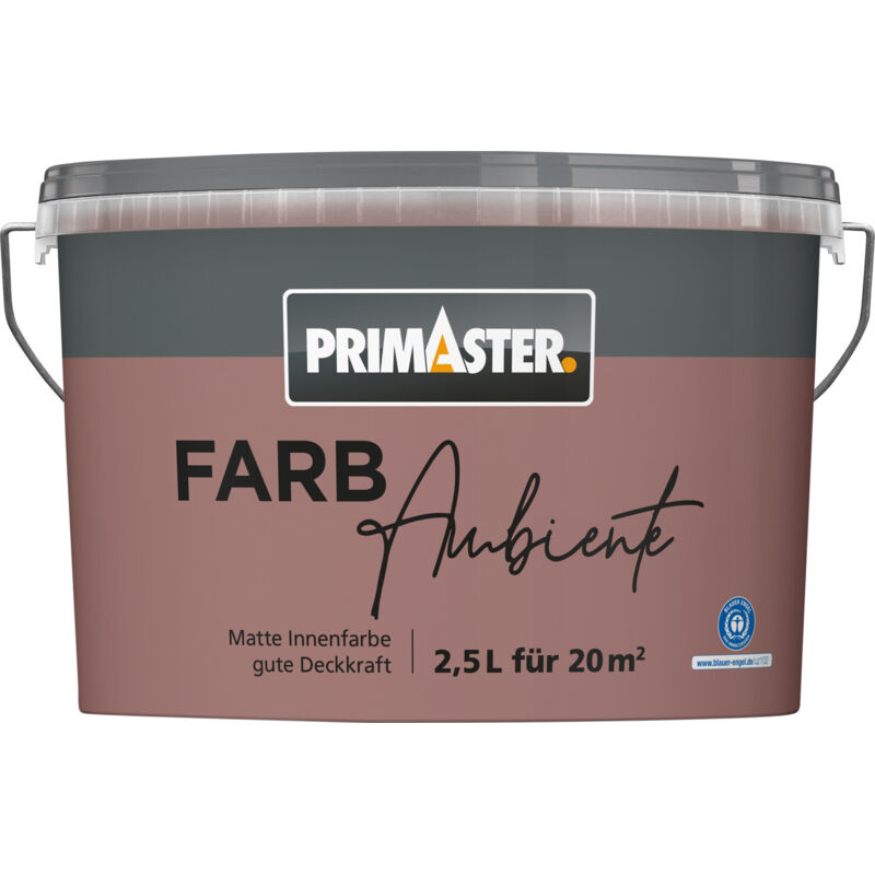 Primaster Farbambiente Wandfarbe matt bordeaux 2,5 L Wandfarbe