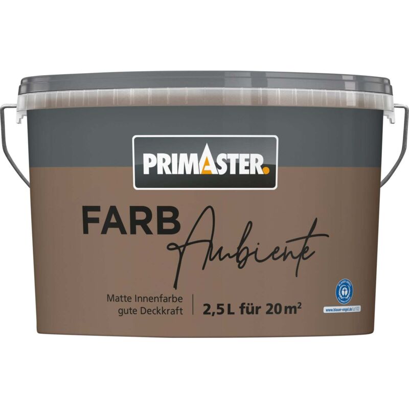 Primaster Farbambiente Wandfarbe matt kakao 2,5 L Wandfarbe