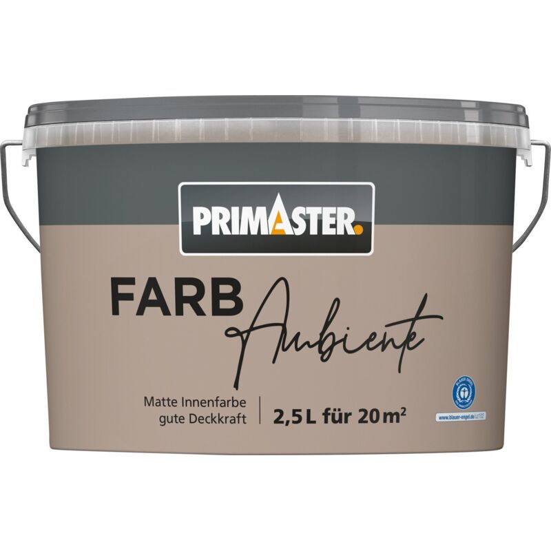 Primaster Farbambiente Wandfarbe matt naturbraun 2,5 L Wandfarbe