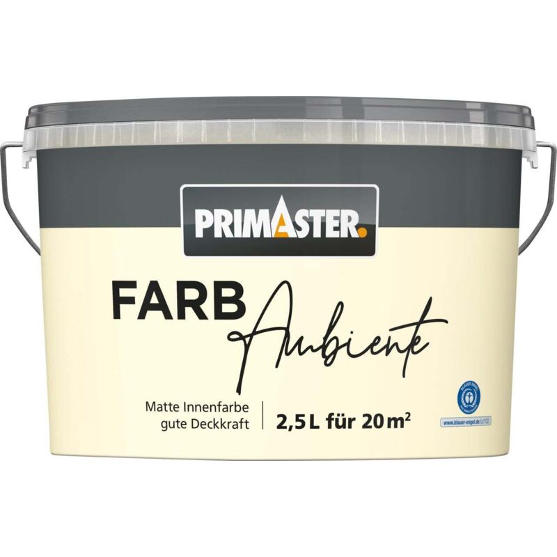 Primaster Farbambiente Wandfarbe matt perlweiß 2,5 L Wandfarbe