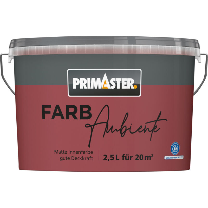 Primaster Farbambiente Wandfarbe matt samtrot 2,5 L Wandfarbe