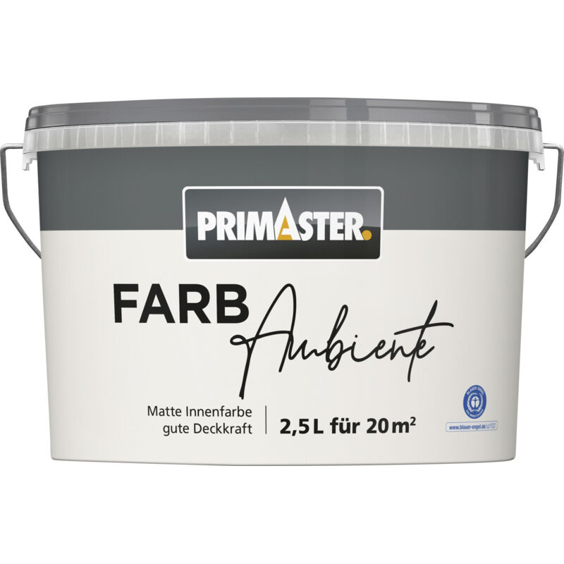 Primaster Farbambiente Wandfarbe matt silbergrau 2,5 L Wandfarbe