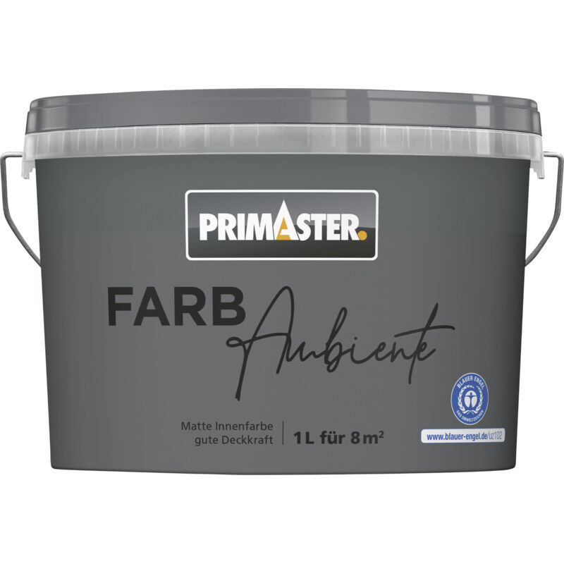 Primaster Farbambiente Wandfarbe matt stahlgrau 1 L Innen