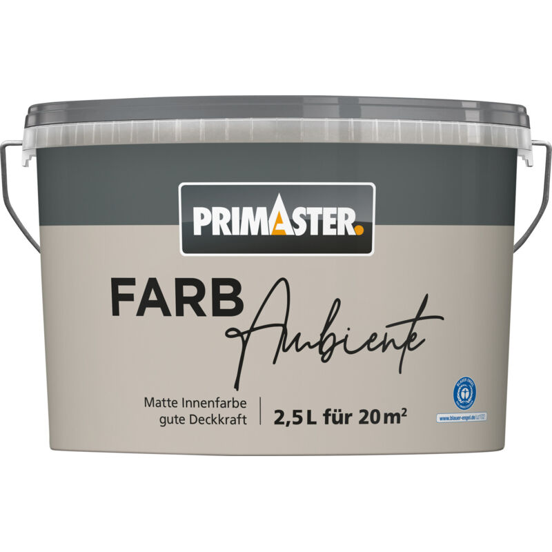 Primaster Farbambiente Wandfarbe matt steingrau 2,5 L Wandfarbe