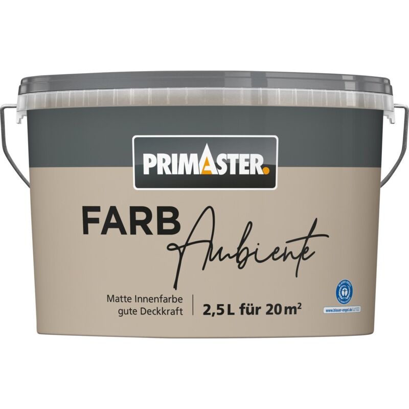 Primaster Farbambiente Wandfarbe matt trüffel 2,5 L Wandfarbe