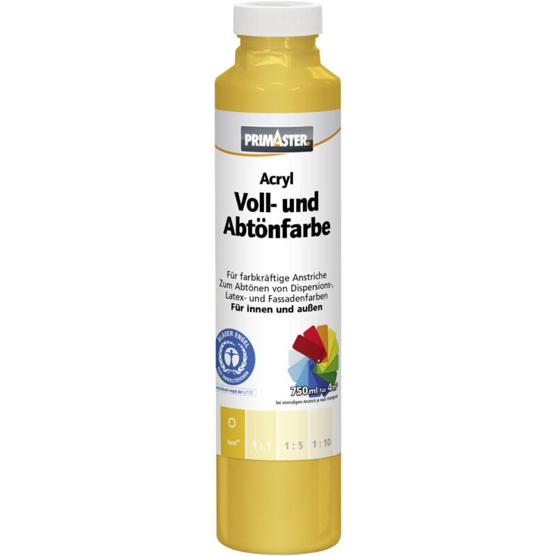 Primaster - Voll- und Abtönfarbe 750ml Bast Matt Acryl Dispersionsfarbe Hochwertig