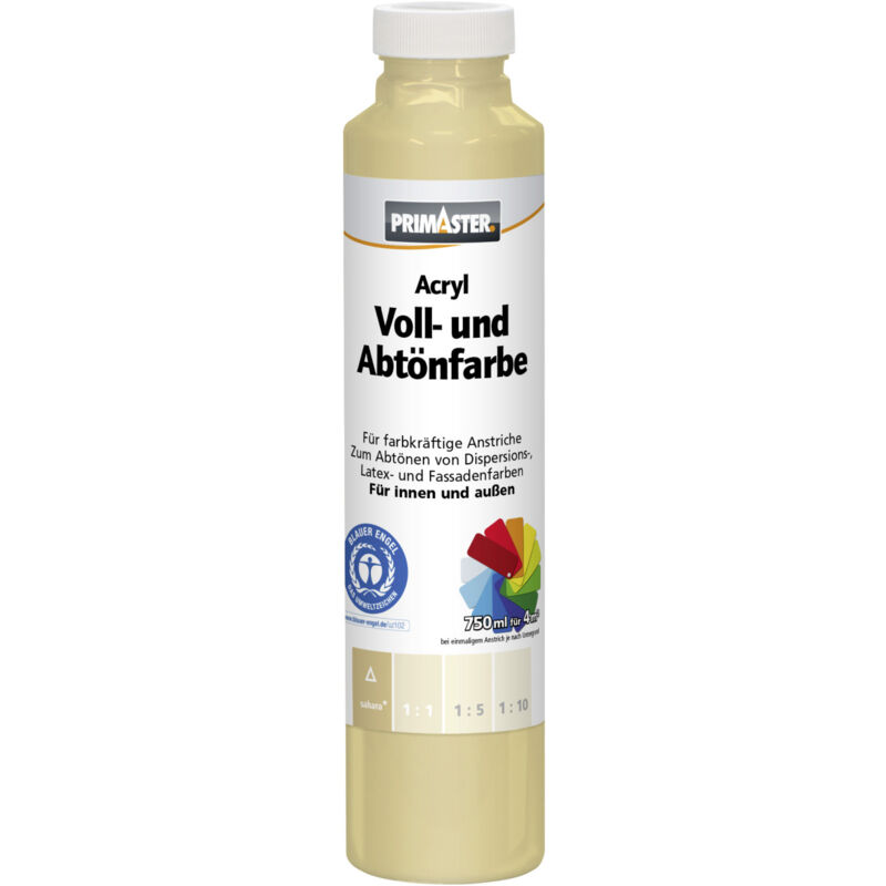 Voll- und Abtönfarbe 750ml Sahara Matt Acryl Dispersionsfarbe - Primaster