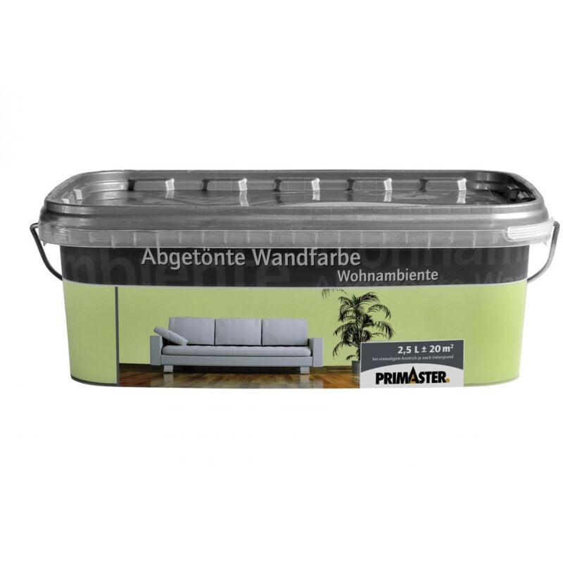 Primaster - Wandfarbe Wohnambiente 2,5L Apfelgrün Matt Innenfarbe Deckenfarbe