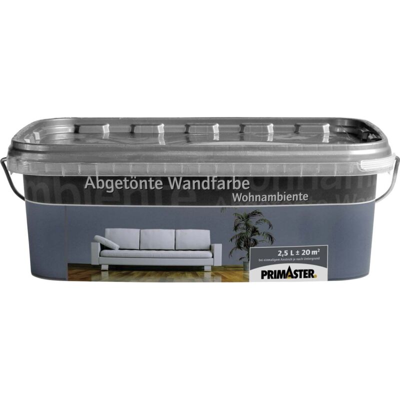 Primaster - Wandfarbe Wohnambiente 2,5L Lavagrau Matt Innenfarbe Deckenfarbe