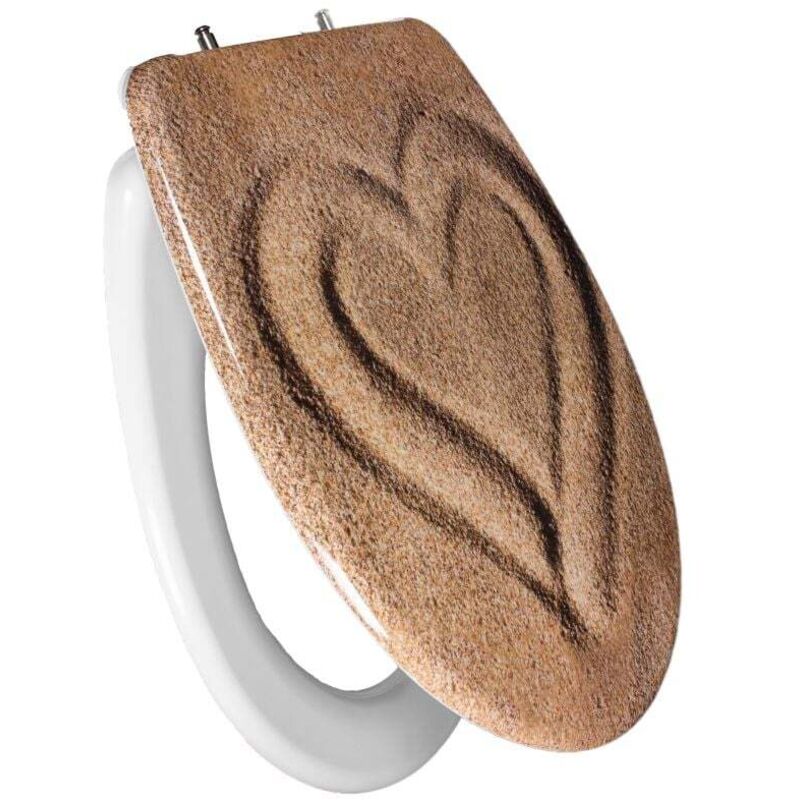 WC-Sitz mit Absenkautomatik Herz weiß WC-Sitz - Primaster