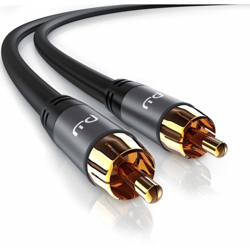 Primewire - Cinch Audio-Kabel, rca, Subwoofer-Cinch Audio-Kabel mehrfach geschirmt, 1X Cinch zu 1X Cinch - 7,5m