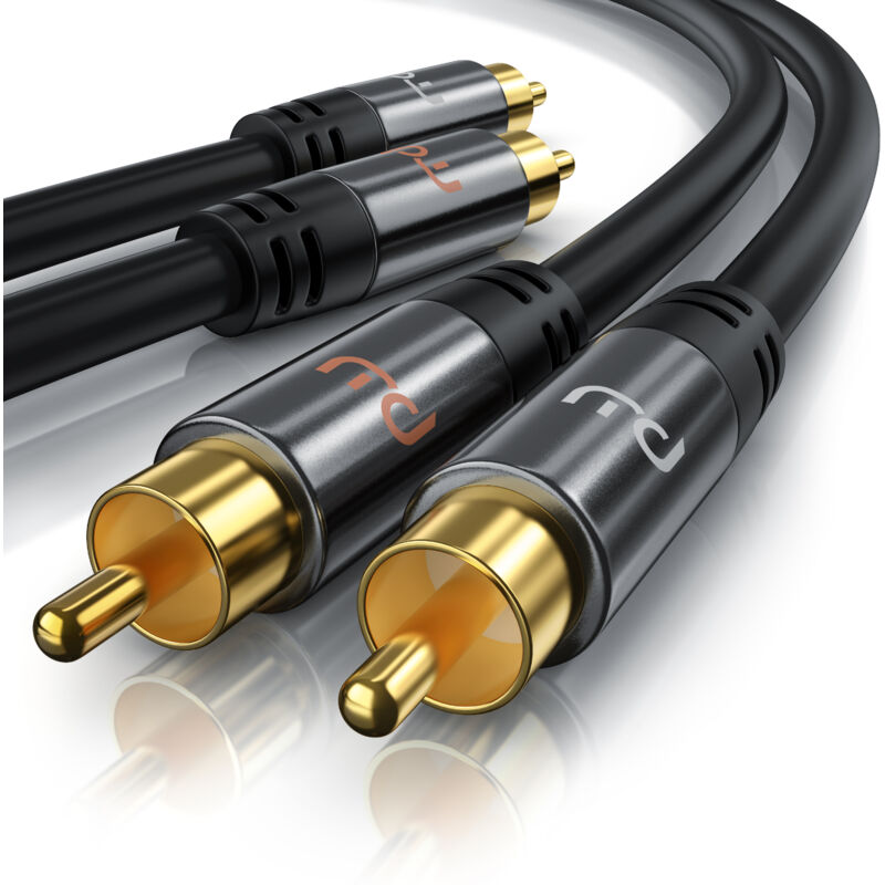 Primewire - Stereo-Cinch Audio-Kabel, rca, HiFi Audio-Kabel mehrfach geschirmt, 2x Cinch auf 2x Cinch - 2m