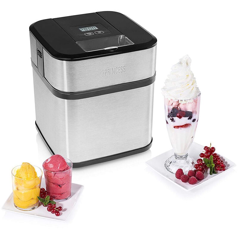 Princess - Eismaschine mit Timer & lcd Display für 1,5Liter leckeres Speiseeis