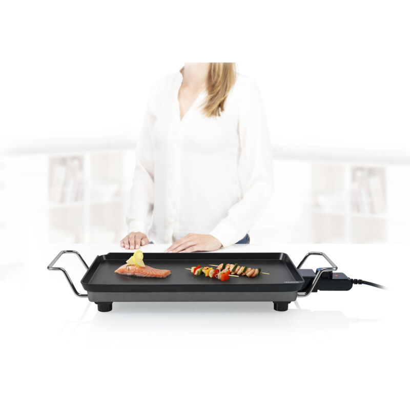 Teppanyaki Elektrogrill, Bratfläche 46x26cm Japan Indoor Tischgrill, 2000Watt