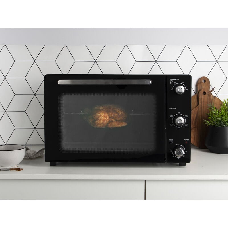 Princess - Mini Backofen 45 Liter, Timer, Grill, Drehspieß, Ober & Unterhitze - 1800 Watt