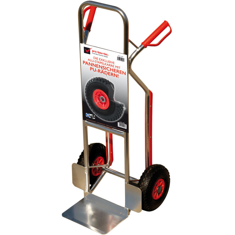 Pro-bau-tec - Profi-Bau Stapelkarre Aluminium 150 kg PU-Räder Sackkarren