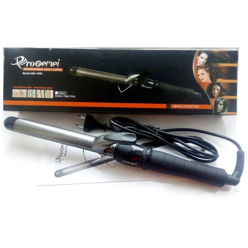 Trade Shop - PROFESSIONELLER KERAMIK-TURMALIN-HAAR-LOCKENSTAB GM-1890 THERMOSTAT -