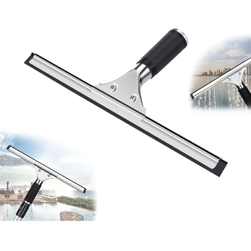 Professioneller Fensterabzieher, Edelstahl-Wischer, für Dusche, Badezimmer, Spiegel, Glasreinigung, Fliesen, Fenster, Duschabzieher, Fenster