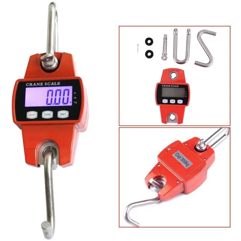 Profi Industriewaage lcd Kranwaage Lastenwaage 300kg 100g Waage Digital Hängewaage Wildwaage Zugwaage lcd Display