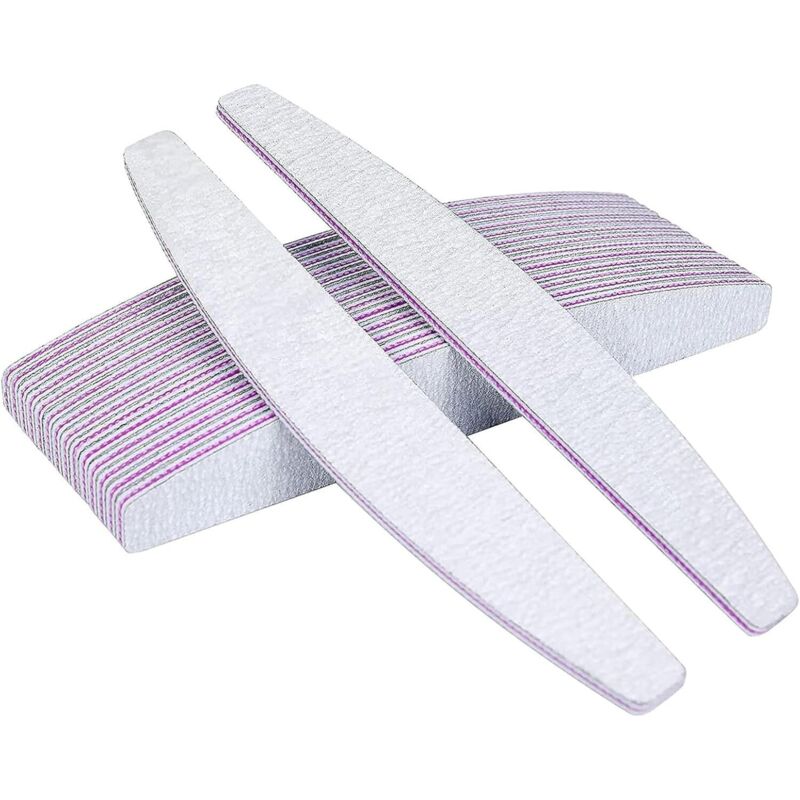 Profi Nagelfeile 15 Stück 100/180 Grit für Gelnägel und Naturnägel Wiederverwendbare Doppelseitige Nagelfeilen für Nagelstudios, diy Nail Art Zuhause