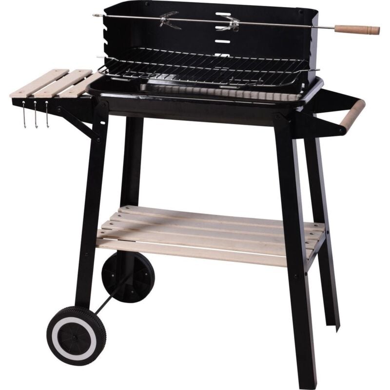 Rechteckiger Holzkohlegrill 54x34x6,5cm
