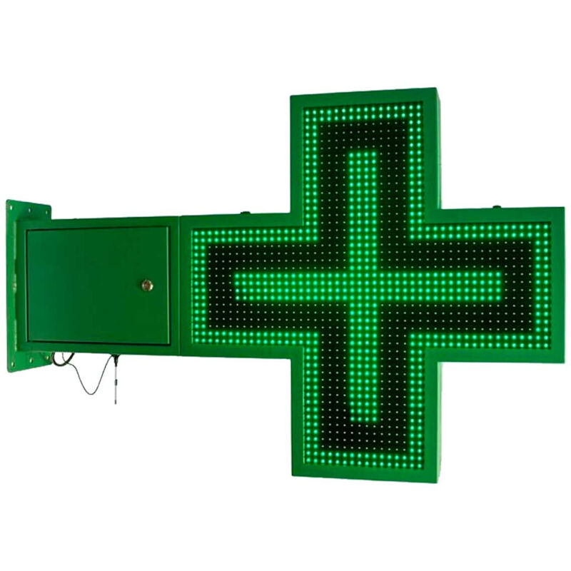 Barcelona Led - Grünes LED-Apothekenkreuz P16 - doppelseitig - einstellbar-