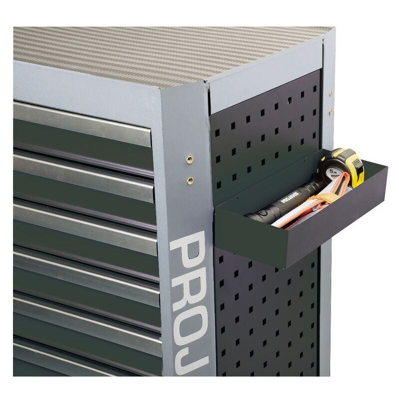 Zubehör Werkstattwagen mit Vierkantlochung Multifunktionsablage flach Schwarz - Projahn