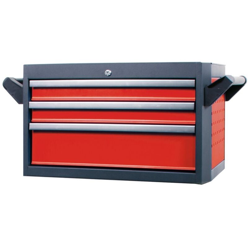 Werkstattwagenaufsatz für Werkstattwagen galaxy mit 3 Schubfächern Rot/Anthrazit - Projahn