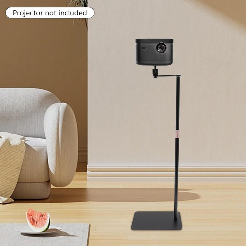 Projektor Halterung, 360° Schwenkbarer Beamer StäNder,HöHenverstellbarer ProjektorstäNder, Verstellbare HöHe Von 23,62-47,24 Zoll Mit Platte,FüR