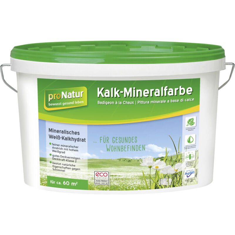 Pronatur Kalk-Mineralfarbe 10 l weiß Wandfarbe