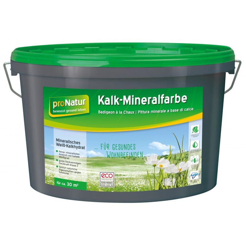 Pronatur Kalk-Mineralfarbe 5 L weiß Wandfarbe