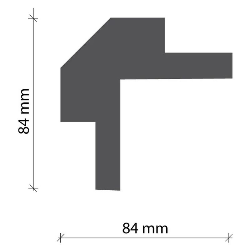 Proviston - Lichtleiste xps 84 x 84 x 1150 mm Weiß Indirekte Beleuchtung Led-Beleuchtung