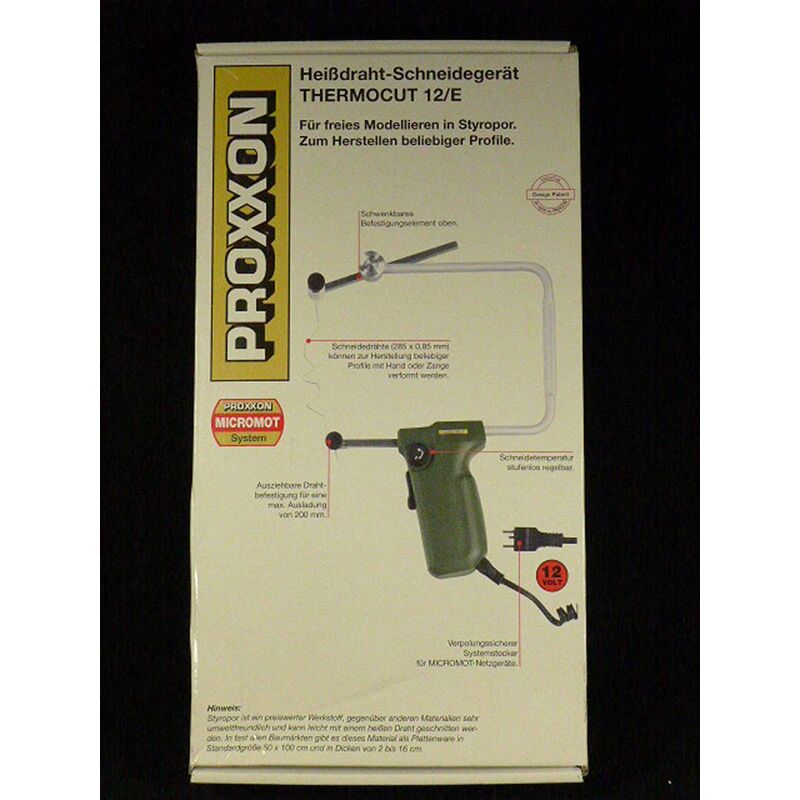 Proxxon 27082 Hei¤draht-Schneidegert Thermocut 12/E inkl, 5 Schneddrhten