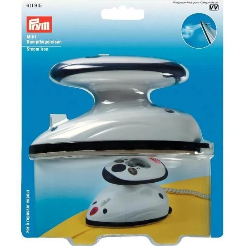 Prym 611915 Mini Bügeleisen Weiß Kompakt