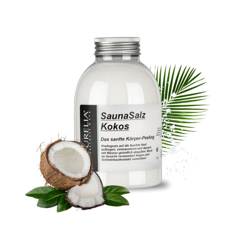 Sauna Salz Kokos 650g Peelingsalz Sauna Salz Peeling Körperpeeling - Purelia
