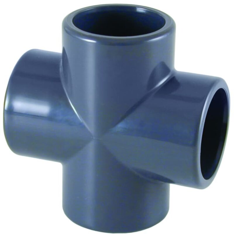 PVC Fitting, PVC-U Kreuz Muffe 32 mm, PN16, Rohrverbinder