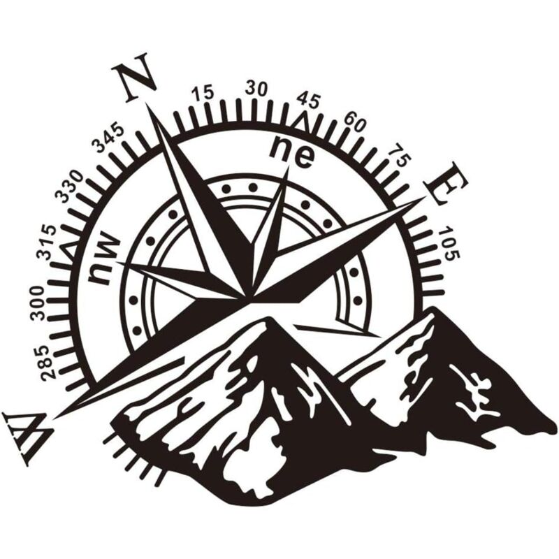 PVC-Aufkleber für Auto, lkw, suv, Motorrad, Fahrrad, Wandtattoo, Dekoration, 60 x 50 cm, Schwarz