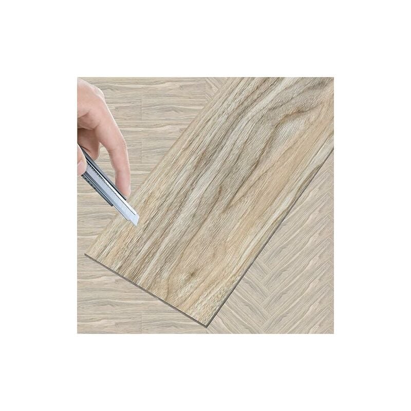 18pcs pvc Bodenbelag 91,44cm x 15,24cm x 2mm Vinylboden Selbstklebend Dekors Wählbar Laminatboden Rutschfeste Wasserdicht Schneidbar Klebevinyl, Typ