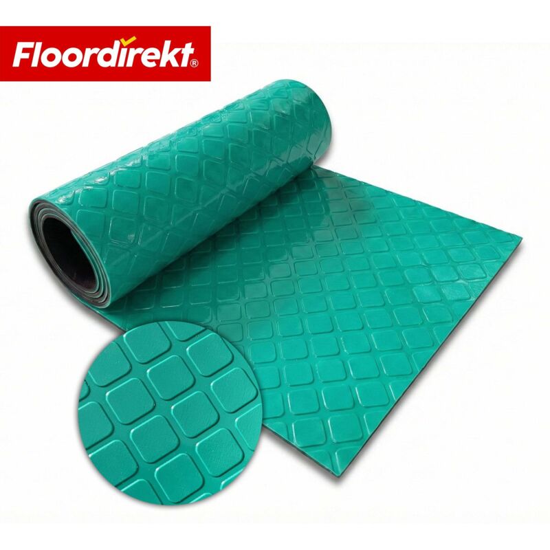 PVC-Bodenbelag Check Quadra Quadrat-Optik Grün 110 Breitex 50 cm