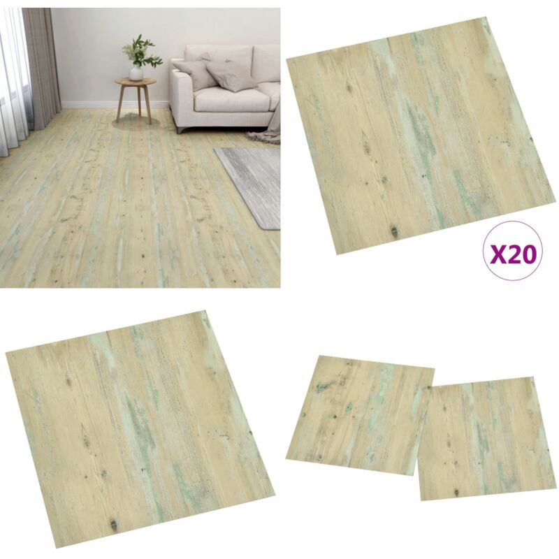 PVC-Fliesen Selbstklebend 20 Stk. 1,86 m² Hellbraun - pvc Fliesen - Selbstklebender Bodenbelag - Wohnaccessoires - Badezimmer Zubehör - Küche