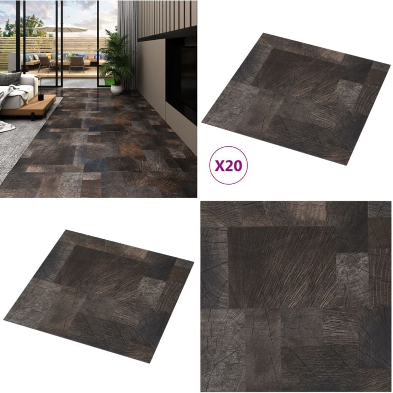 PVC-Fliesen Selbstklebend 20 Stk. 1,86 m² Holzoptik - pvc Fliesen - Selbstklebender Bodenbelag - Holzoptik - Vinylboden - Wohnzimmer - Home & Living