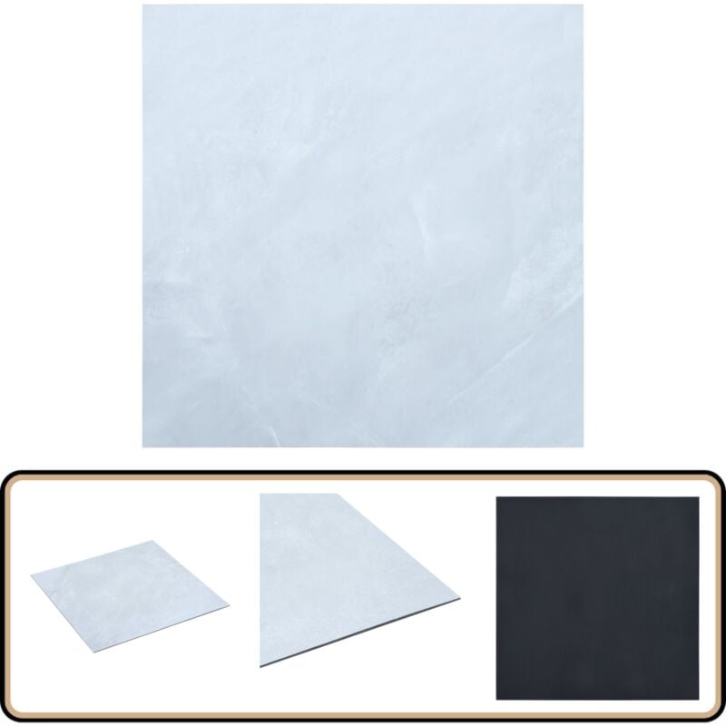 PVC-Fliesen Selbstklebend 5,11 m² Weiß Marmor-Optik - PVC Boden - Selbstklebender Bodenbelag - Vinyl Boden - Wohnzimmer Boden - Küche Boden